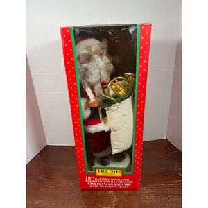 Vintage 18" Battery Operated Animated & Illuminated Christmas Santa Figure With